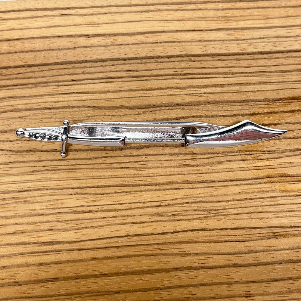 Vintage Swank Sterling Saber Sword Tie Bar Clip